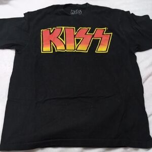Kiss Black and Yellow Logo Short Sleeve Tee